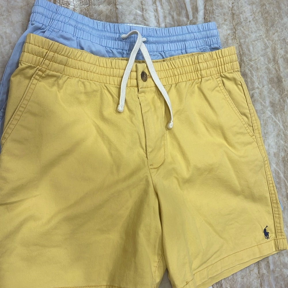 (2 pair bundle) boys elastic shorts; fits xl.